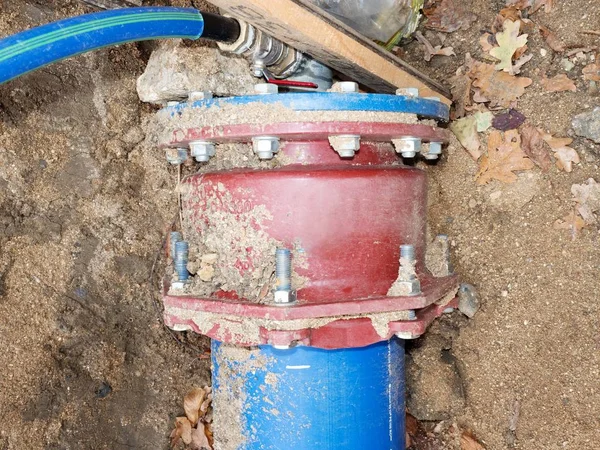 Reparação Interrupção Abastecimento Água Beba Tubulação Água — Fotografia de Stock