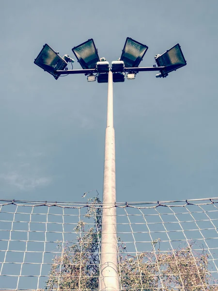 Alto Estádio Esporte Led Luz Poste Lâmpada Equipamento Iluminação Fundo — Fotografia de Stock