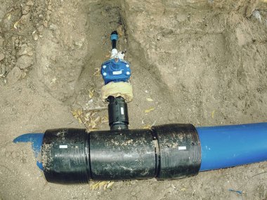 300mm ana Hdpe boru azaltma valf ile içilebilir su ile müstakil ev kanala. Su boru hattı City tamir.