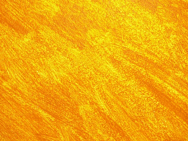 Kalın Fırça Sıva Duvar Üzerinde Turuncu Boya Aplicated Gerçek Kumlu — Stok fotoğraf