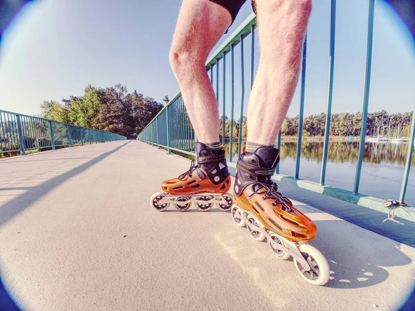 Doksy Range República Checa Outubro 2018 Passeio Patinador Parque Pernas — Fotografia de Stock