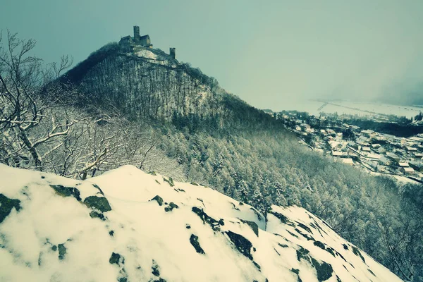 Winter Season Rocks Bezdez Castle Northem Czech Republic — Stock Photo, Image