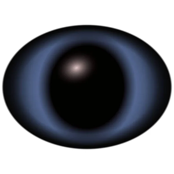 Zbliżenie Niebieski Oko Unhuman Białym Tle — Zdjęcie stockowe