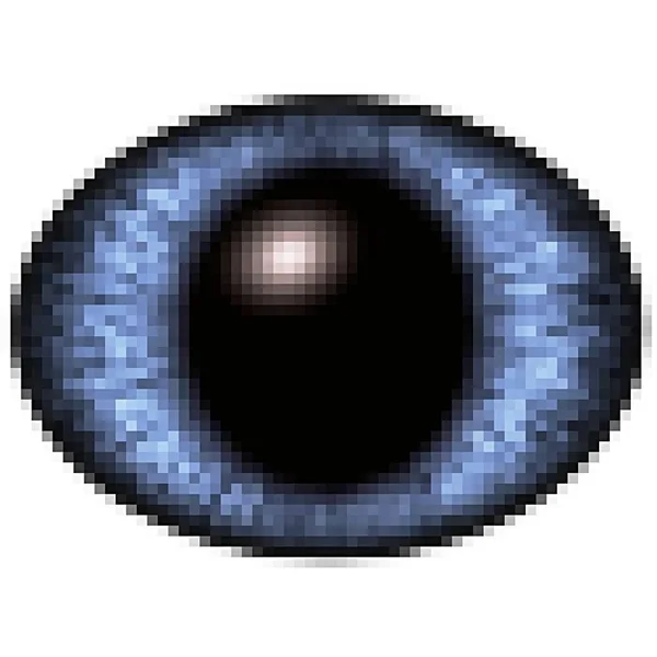 Close Azul Olho Desumano Sobre Fundo Branco — Fotografia de Stock