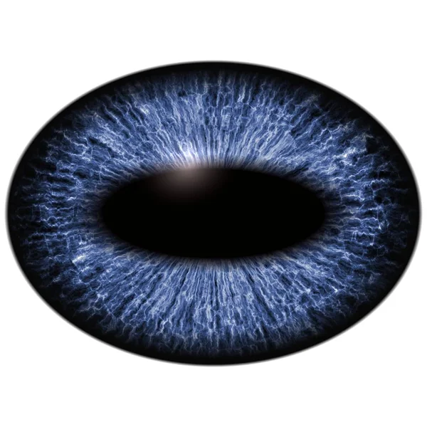 Close Azul Olho Desumano Sobre Fundo Branco — Fotografia de Stock