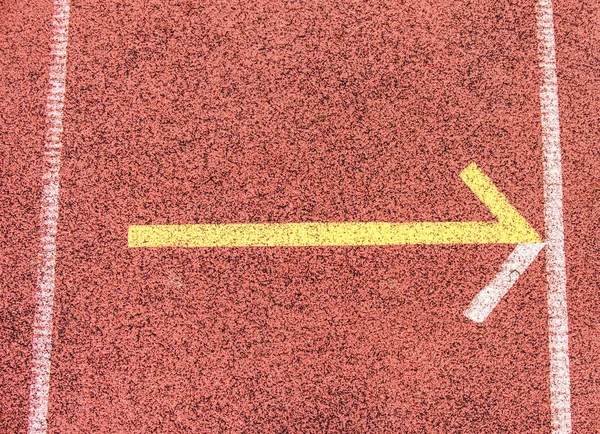 Red running track for athletic competition — Stock Photo, Image