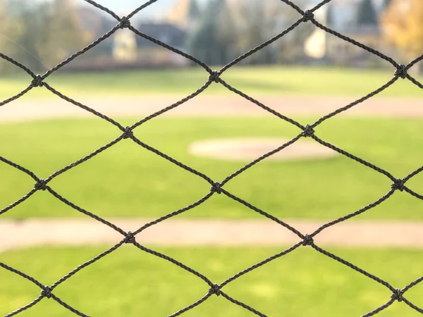 Baseball stadium. Green grass on baseball field — Stock Photo, Image