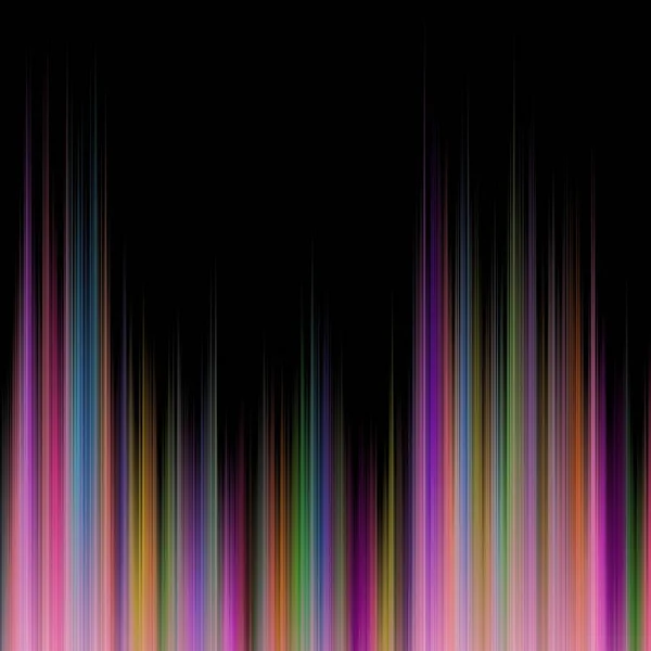 Creative illustration of rainbow glare spectrum on black — Stock Photo, Image