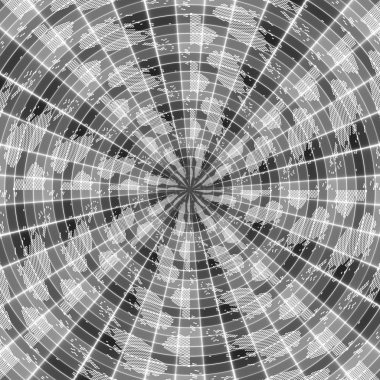 Siyah üzerindeki tüylerin soyut, tek renkli asimetrik deseni 