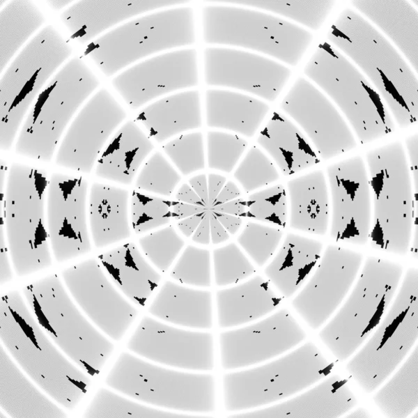 Asymmetrical abstract black and white kaleidoscopic background — Stock Photo, Image