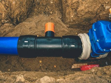 Su temini plastik borular kazı çukur kaynağı