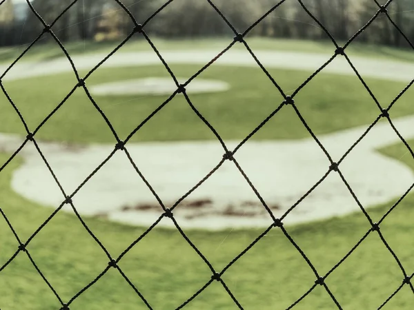 Baseball-Stadion. Grünes Gras auf dem Baseballfeld — Stockfoto