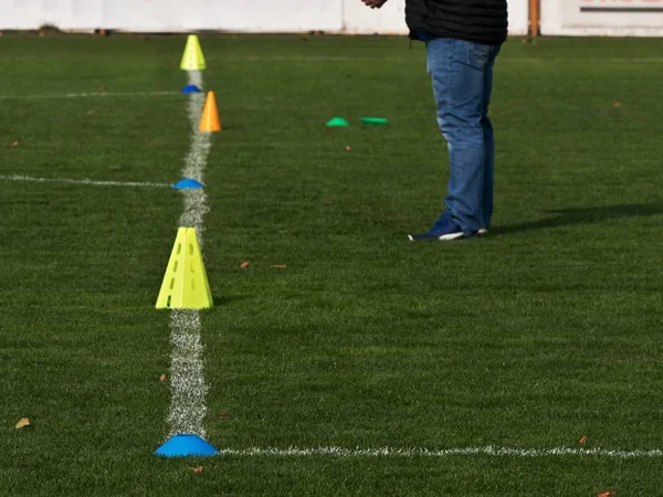 Patio de fútbol durante el entrenamiento del equipo — Foto de Stock