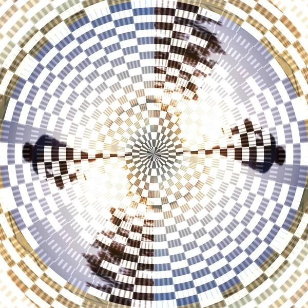 Концентрические элементы круга. Красочные формы в абстрактных раундах — стоковое фото