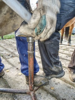 Demirci işi detayları. Stableman değiştirmek toynak