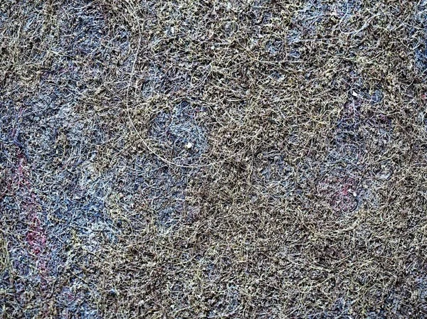 Vies en stoffig plaats van versleten tapijt — Stockfoto