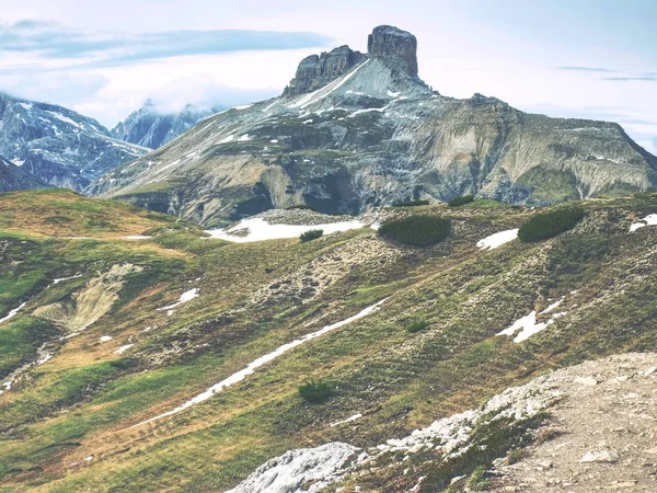 Wild beauty of Dolomites -  Torre Toblin mountain. — ストック写真