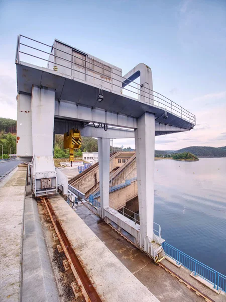 Part of dam building and device for daily service. — Stock Photo, Image