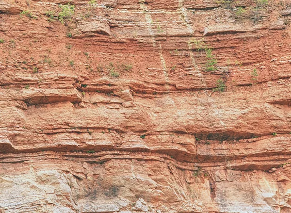 Wielowarstwowe wapienne i sferyczne linie w kopalni powierzchni ścian — Zdjęcie stockowe