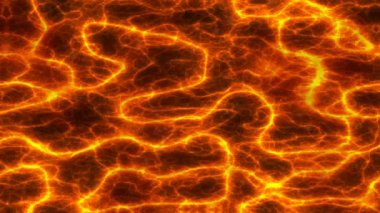 Sıcak lav akıyor. Bilgisayar, lav nehirlerinin ve sıcak Dünya 'daki ince akıntının video animasyonunu oluşturdu. Yavaş çekim