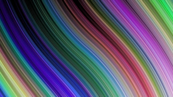 Onde Colorate Movimento Spirale Astratta Animata Video Sfondo Linee Arcobaleno — Video Stock