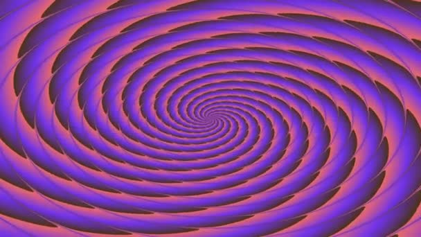 Hypnotic abstract colorful blades turning in spirals around the middle point in loop — Stock Footage Hypnotic Abstract Colorful Blades Turning Spirals Middle Point Loop Video Clip