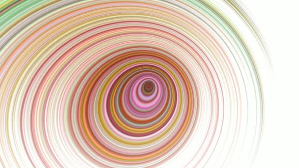 Buntes Licht Rotierende Ovale Mit Loch Rotierende Abstrakte Farben Hintergrund — Stockvideo