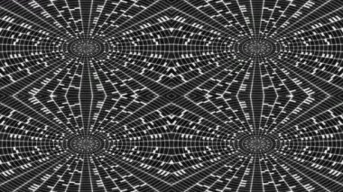 Beyaz daireler çiziyor ve çizgileri kaleydoskopik arkaplanda birleştiriyor. Logo ve başlık yerleştirme veya sunum için