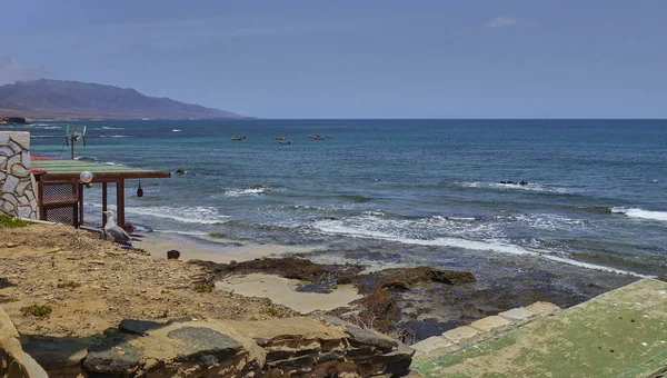 Scenic landscape on the island of lanzarote in the atlantic ocean — Stock Photo, Image