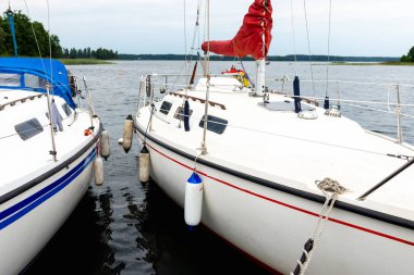 Plateliai Litvanya 08: 24 2020 Yarmouth Eski Gaffers Festivali 'nde klasik yatlar