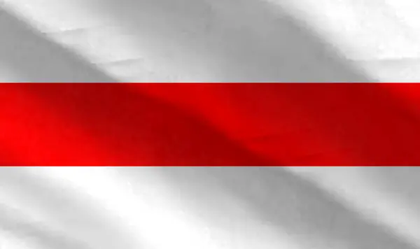 Λευκή Κόκκινη Λευκή Σημαία Της Λευκορωσίας Κυματίζει Σαν Φόντο — Φωτογραφία Αρχείου