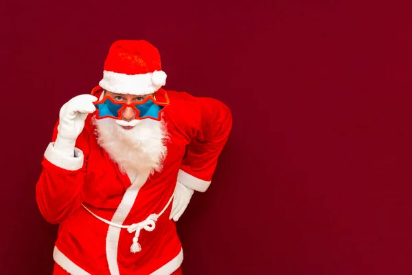 Satış Pazarlama Satış Zamanı Noel Baba Bir Şey Tutuyormuş Gibi — Stok fotoğraf
