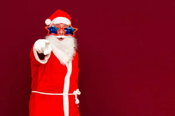 Vendas Marketing Tempo Venda Papai Noel Está Gesticulando Com Mão — Fotografia de Stock