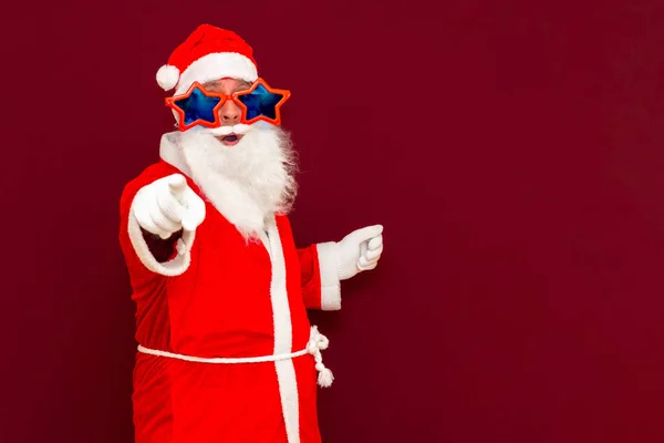 Sales Marketing Selling Time Santa Gesturing Hand Shows You Red — Stock Photo, Image