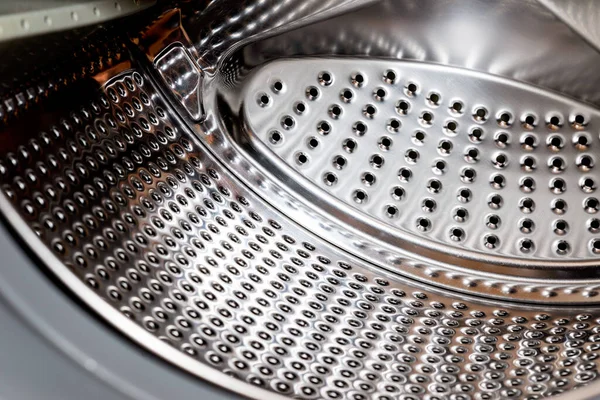 Close Detail Modern Dirty Clean Washing Machine Interior Open Door — Stock Photo, Image