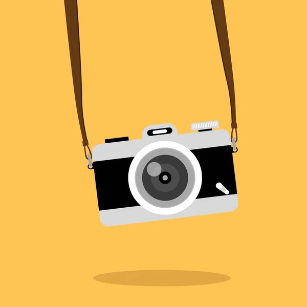 Παλιά κάμερα με ιμάντα — Διανυσματικό Αρχείο