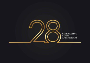 28 Years Anniversary clipart