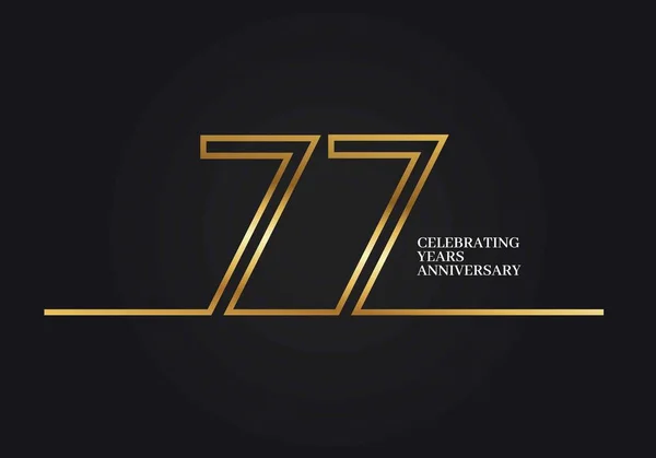 77 Years Anniversary — Stock Vector