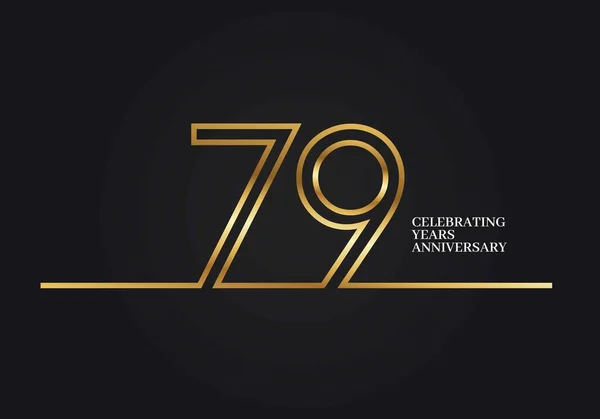 79 anos aniversário — Vetor de Stock