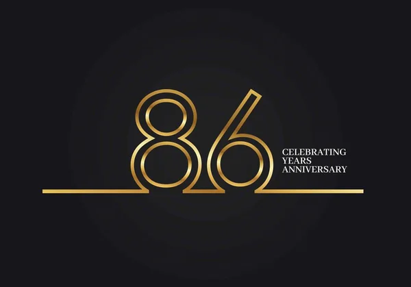 86 周年記念 — ストックベクタ