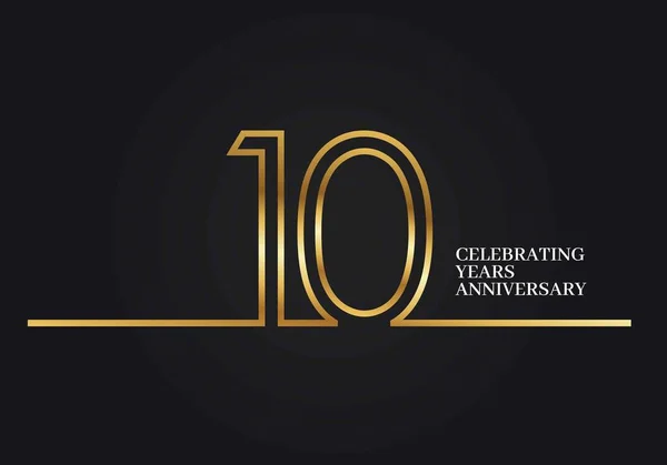 10 ans anniversaire — Image vectorielle