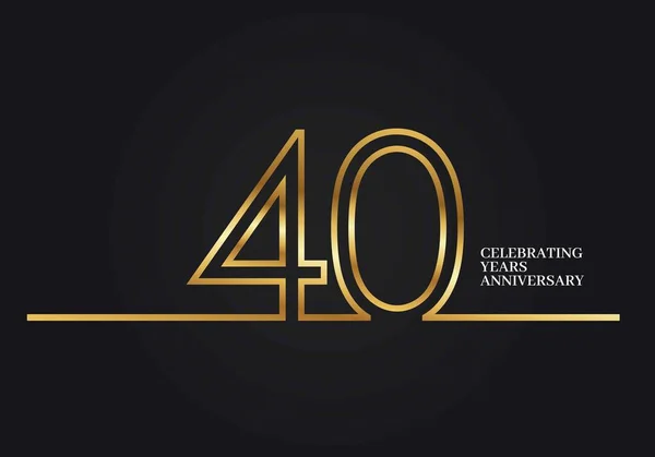 40 jaar jubileum — Stockvector