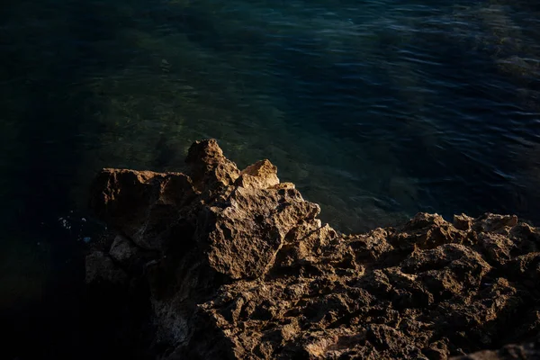 Beau Ciel Côte Rocheuse Sur Espagne Une Photographie Surface Mer — Photo