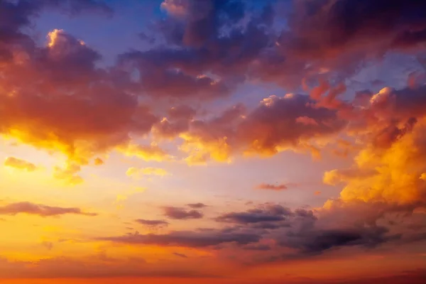 Beautiful Fiery Colorful Sunset Sky Evening Magic Scene Composition Nature — Stock Photo, Image