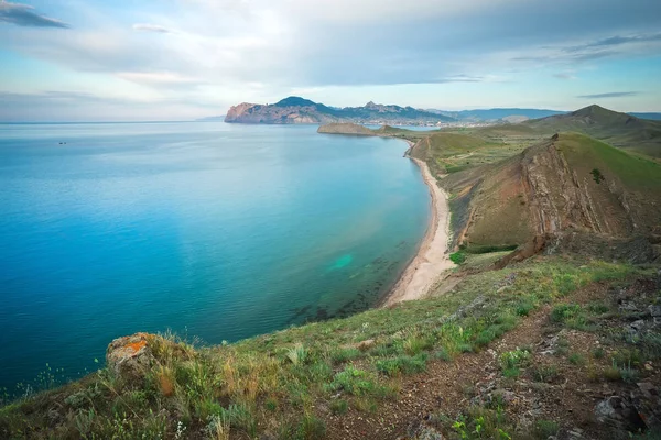 Sea Spring Bay View Mountain Nature Composition — Stock Photo, Image