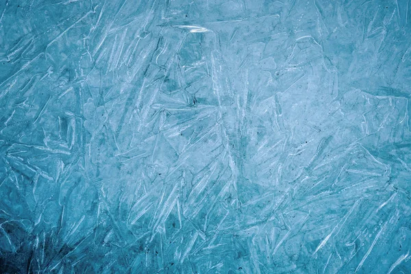 Eis natürlich strukturiert blauen Hintergrund Nahaufnahme — Stockfoto