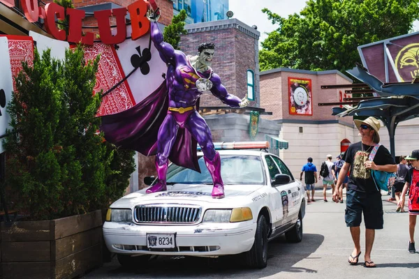 Gold Coast, Queensland, Avustralya - Ocak 2019: Warner Bros. Movie World, Avustralya 'daki tek film parkı ve dünya çapında üç Warner Brothers film temalı parkın en eskisidir..