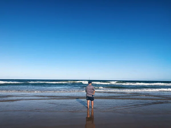 Широкий Панорамный Вид Горизонт Золотого Побережья Пляж Surfers Paradise Катящимися — стоковое фото