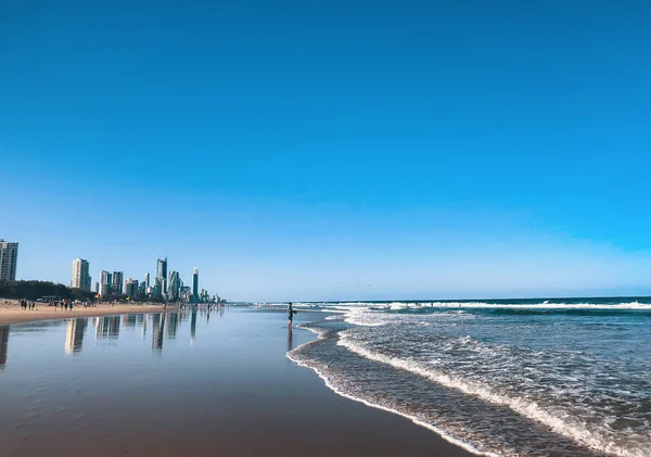 Hermosa Vista Panorámica Sobre Horizonte Costa Dorada Playa Surfers Paradise —  Fotos de Stock