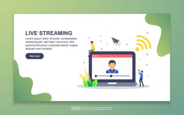 Açılış sayfası yaşam akışı şablonu. Web sitesi ve mobil web sitesi için web sayfası tasarımı Modern düz tasarım kavramı. Kolay ve özelleştirilen.